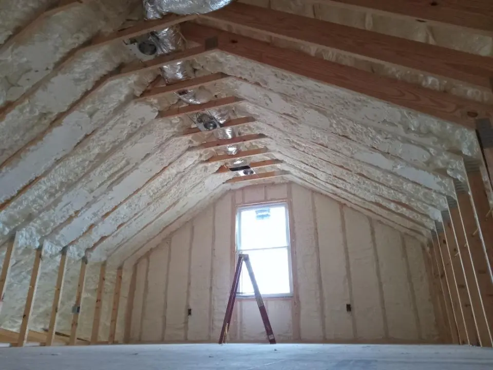 Spray foam roofing application for Crawl Space Insulation project in Birdsboro